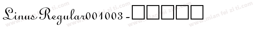 Linus Regular001003字体转换